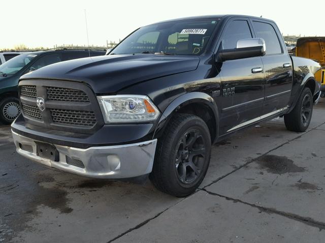 1C6RR7NT5FS549562 - 2015 RAM 1500 LARAM BLACK photo 2