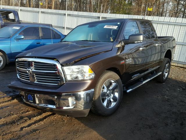 1C6RR6LT9HS844969 - 2017 RAM 1500 SLT BROWN photo 2