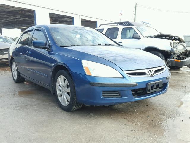 1HGCM66536A025406 - 2006 HONDA ACCORD EX BLUE photo 1