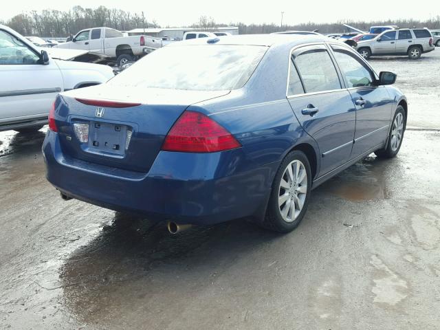 1HGCM66536A025406 - 2006 HONDA ACCORD EX BLUE photo 4