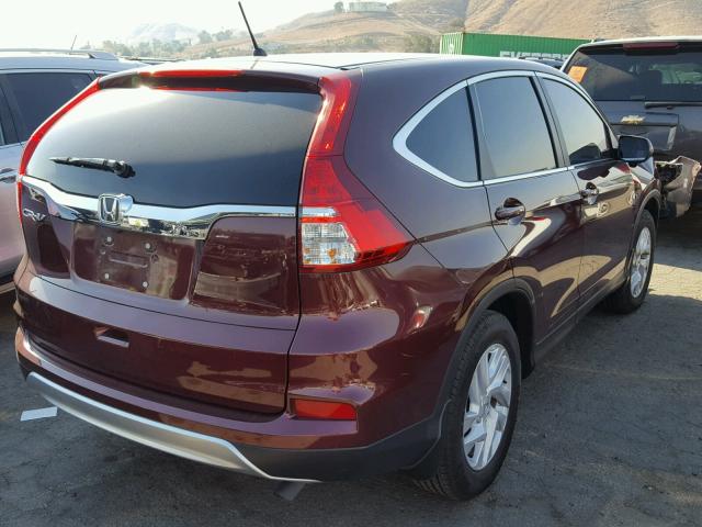 2HKRM3H53GH558242 - 2016 HONDA CR-V EX MAROON photo 4