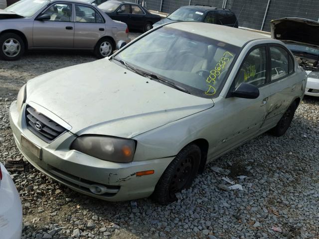 KMHDN46D74U746265 - 2004 HYUNDAI ELANTRA GL GREEN photo 2