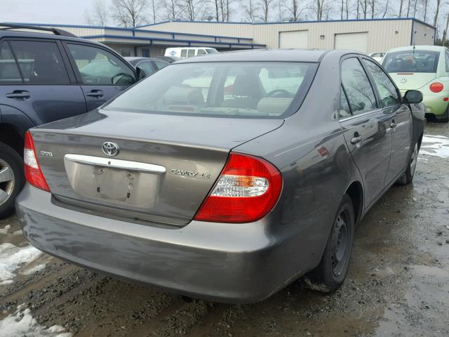 JTDBE32K840279083 - 2004 TOYOTA CAMRY LE CHARCOAL photo 4