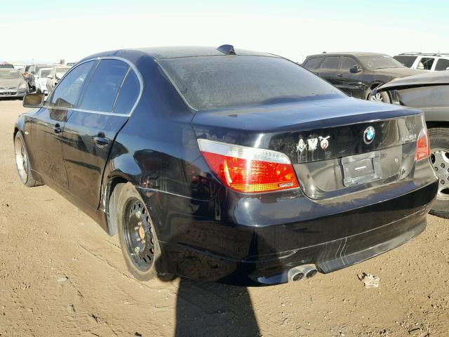 WBANE53577CY05009 - 2007 BMW 525 I BLACK photo 3