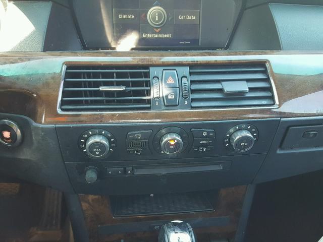 WBANE53577CY05009 - 2007 BMW 525 I BLACK photo 9