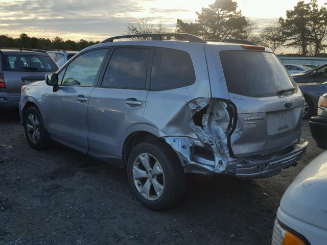 JF2SJAEC2EH468630 - 2014 SUBARU FORESTER 2 SILVER photo 3