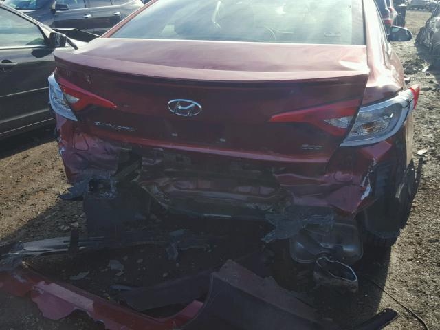 5NPE24AA4FH136075 - 2015 HYUNDAI SONATA ECO RED photo 9