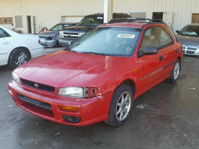 JF1GF4351WH813164 - 1998 SUBARU IMPREZA L RED photo 2