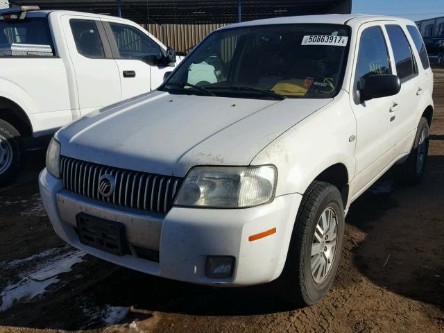 4M2CU57126KJ14232 - 2006 MERCURY MARINER WHITE photo 2