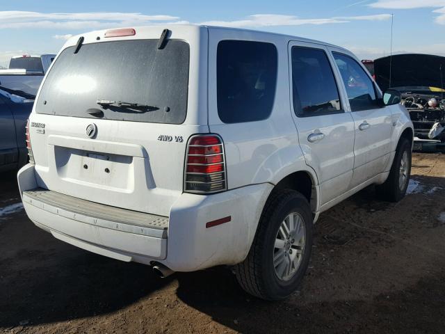 4M2CU57126KJ14232 - 2006 MERCURY MARINER WHITE photo 4