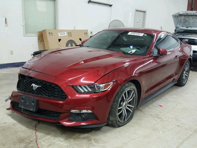 1FA6P8TH7F5362530 - 2015 FORD MUSTANG RED photo 2