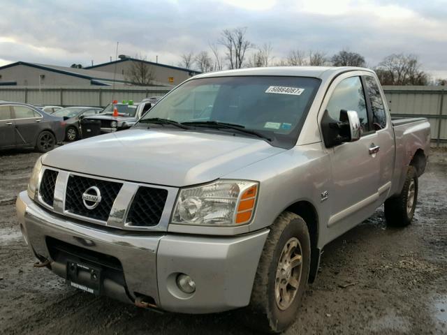 1N6AA06B44N576416 - 2004 NISSAN TITAN XE SILVER photo 2