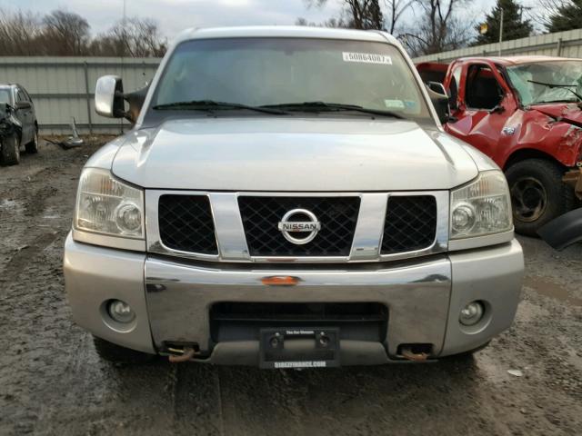 1N6AA06B44N576416 - 2004 NISSAN TITAN XE SILVER photo 9