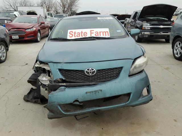 1NXBU40E49Z036050 - 2009 TOYOTA COROLLA BA GREEN photo 9