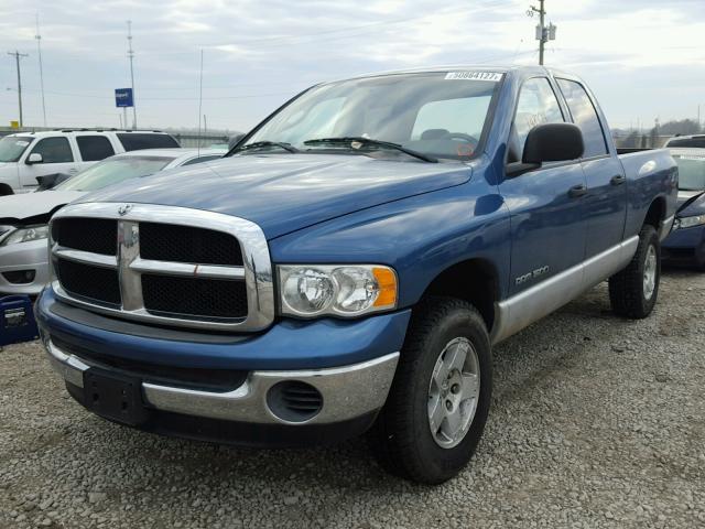 1D7HU18N05S301866 - 2005 DODGE RAM 1500 S BLUE photo 2