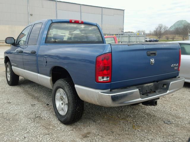 1D7HU18N05S301866 - 2005 DODGE RAM 1500 S BLUE photo 3