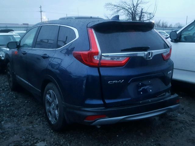 2HKRW2H83HH670765 - 2017 HONDA CR-V EXL BLUE photo 3