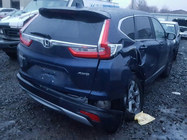 2HKRW2H83HH670765 - 2017 HONDA CR-V EXL BLUE photo 4