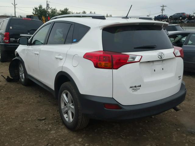 2T3RFREV0EW207960 - 2014 TOYOTA RAV4 XLE WHITE photo 3