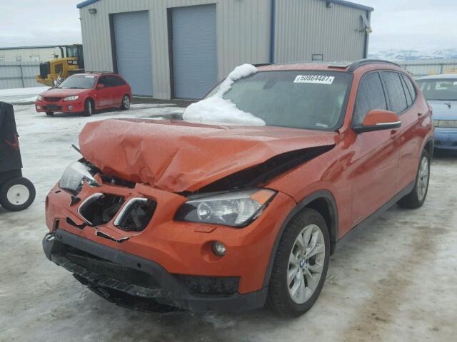 WBAVL1C52EVY10098 - 2014 BMW X1 XDRIVE2 ORANGE photo 2