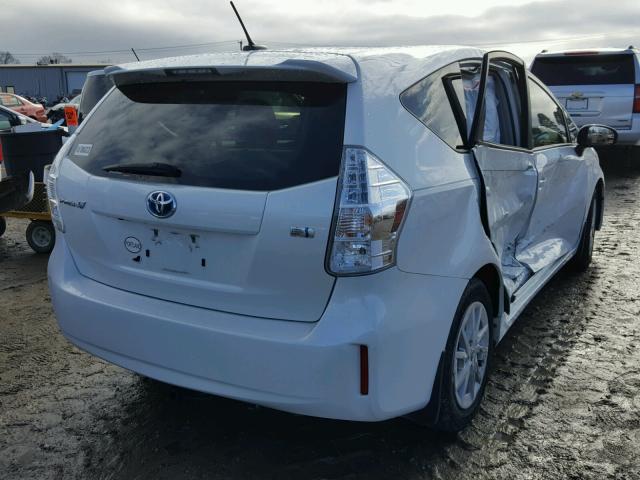 JTDZN3EUXC3162341 - 2012 TOYOTA PRIUS V WHITE photo 4