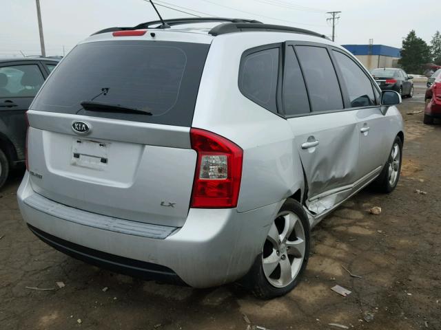 KNAFG525687219153 - 2008 KIA RONDO BASE SILVER photo 4