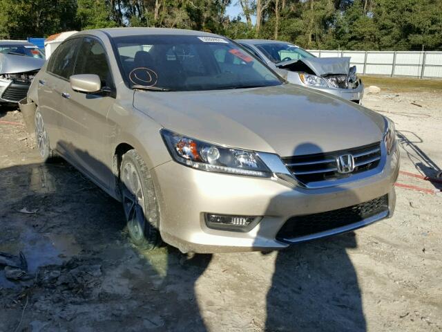 1HGCR2F58EA030741 - 2014 HONDA ACCORD SPO GOLD photo 1