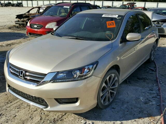 1HGCR2F58EA030741 - 2014 HONDA ACCORD SPO GOLD photo 2