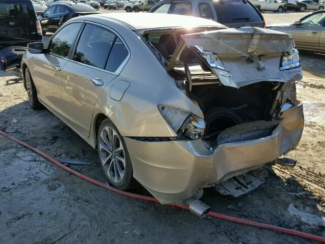 1HGCR2F58EA030741 - 2014 HONDA ACCORD SPO GOLD photo 3