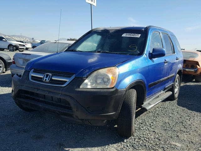 JHLRD78882C010889 - 2002 HONDA CR-V EX BLUE photo 2