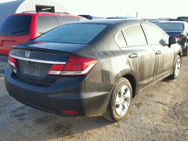 2HGFB2F5XDH302031 - 2013 HONDA CIVIC LX BLACK photo 4