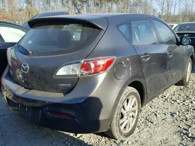 JM1BL1LP6D1727612 - 2013 MAZDA 3 I GRAY photo 4