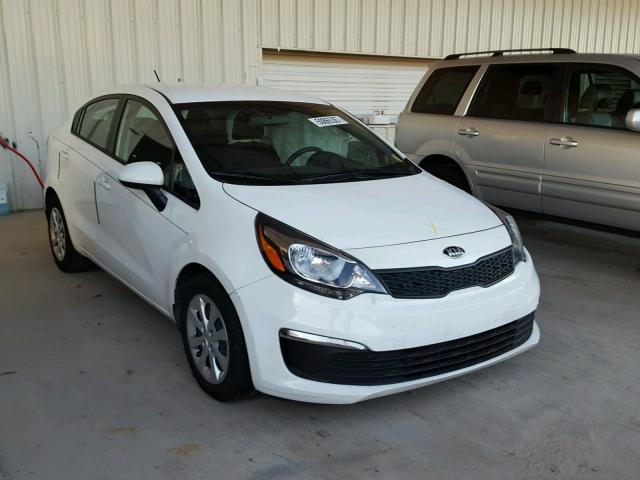 KNADM4A3XG6638458 - 2016 KIA RIO LX WHITE photo 1