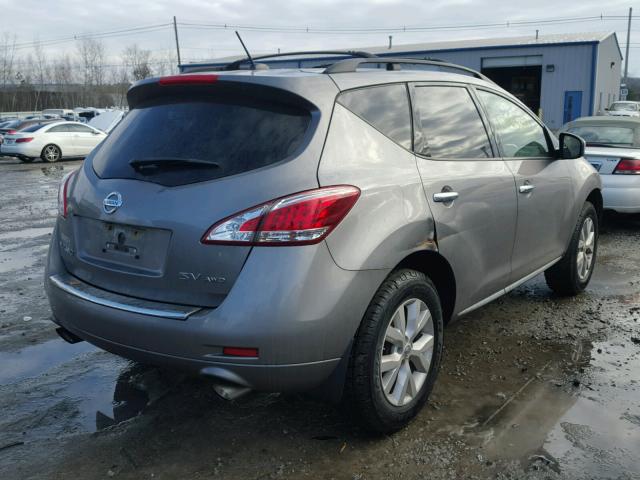 JN8AZ1MWXBW182633 - 2011 NISSAN MURANO S GRAY photo 4