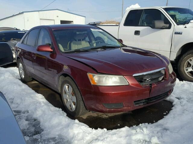 5NPET46CX7H257086 - 2007 HYUNDAI SONATA GLS RED photo 1