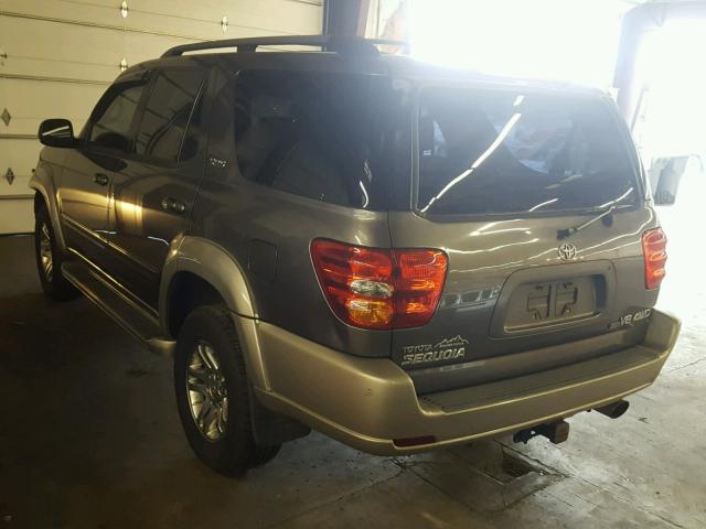 5TDBT44A83S179464 - 2003 TOYOTA SEQUOIA SR GRAY photo 3