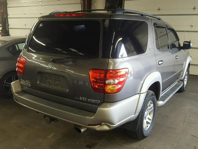 5TDBT44A83S179464 - 2003 TOYOTA SEQUOIA SR GRAY photo 4