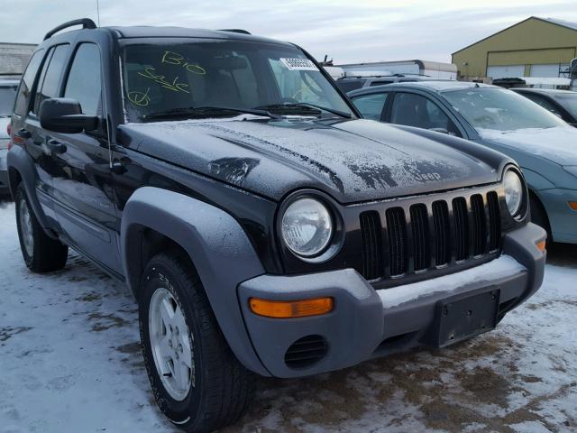 1J4GL48K13W515359 - 2003 JEEP LIBERTY SP BLACK photo 1