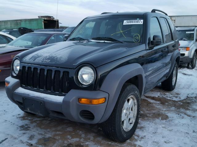 1J4GL48K13W515359 - 2003 JEEP LIBERTY SP BLACK photo 2