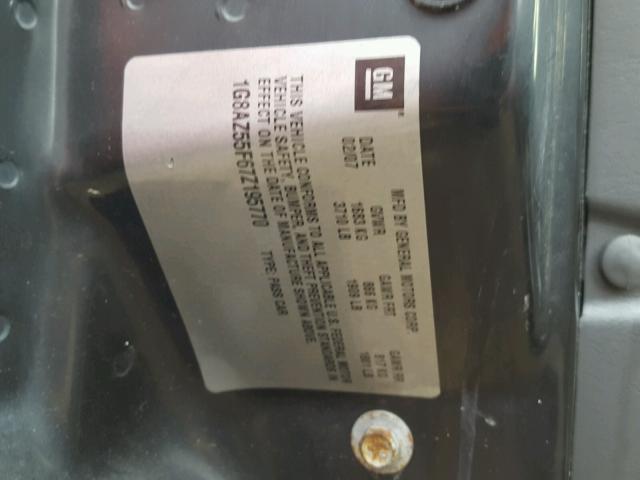 1G8AZ55F67Z195770 - 2007 SATURN ION LEVEL ნაცრისფერი ფოტო 10