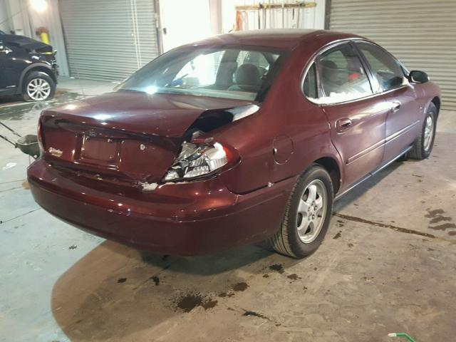 1FAFP53264A199268 - 2004 FORD TAURUS SE RED photo 4