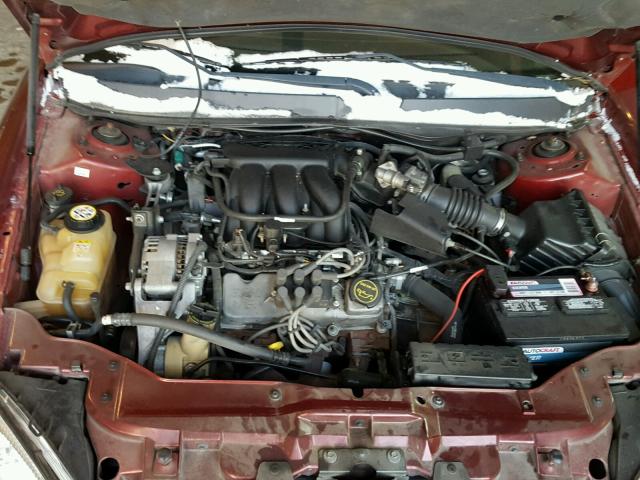 1FAFP53264A199268 - 2004 FORD TAURUS SE RED photo 7