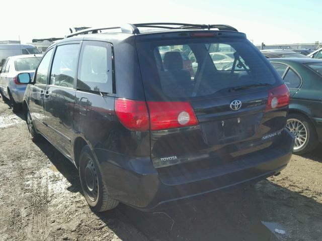 5TDZK23C29S257805 - 2009 TOYOTA SIENNA CE BLACK photo 3