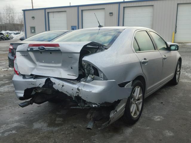 3FAHP0JGXCR357724 - 2012 FORD FUSION SEL SILVER photo 4