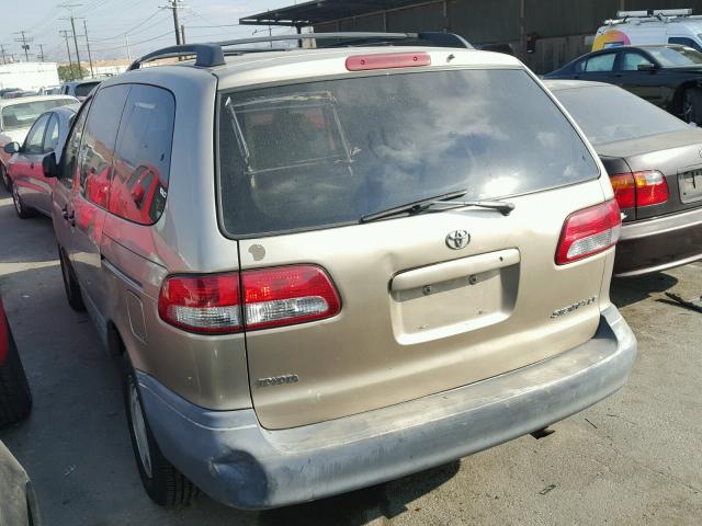 4T3ZF13C11U352048 - 2001 TOYOTA SIENNA LE BEIGE photo 3