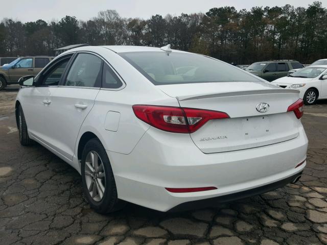 5NPE24AFXFH138554 - 2015 HYUNDAI SONATA SE WHITE photo 3