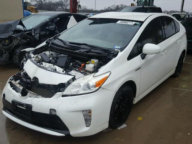 JTDKN3DU4C5528494 - 2012 TOYOTA PRIUS WHITE photo 2