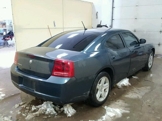 2B3KA43G78H297136 - 2008 DODGE CHARGER BLUE photo 4