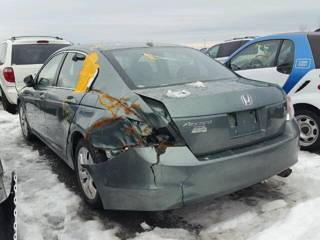 1HGCP26898A802829 - 2008 HONDA ACCORD EXL GREEN photo 3