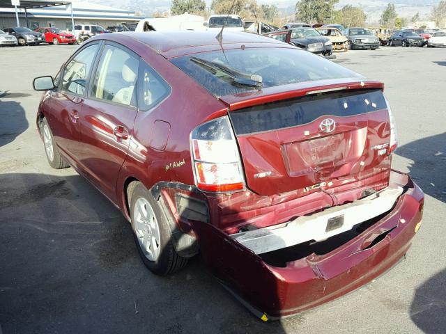 JTDKB20U157036473 - 2005 TOYOTA PRIUS RED photo 3